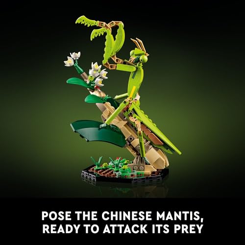 LEGO Ideas The Insect Collection, Fun Gift for Nature Lovers, with Life-Size Blue Morpho Butterfly, Hercules Beetle and Chinese Mantis Display Models, Bug Building Set and Nature Décor, 21342
