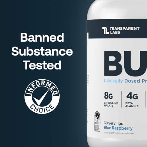 Transparent Labs Bulk Pre Workout Powder - Naturally Sweetened Advanced Pre-Workout Formula for Muscle Building and Strength - 30 Servings, Tropical Punch