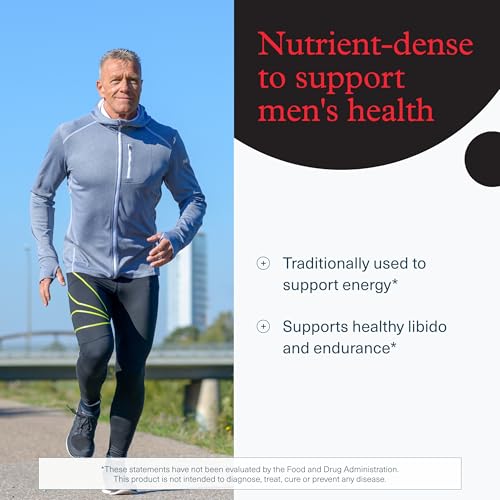 Youtheory Men's Maca - Vegan Maca Supplement for Men - Supports Energy, Stamina & Endurance* - Dairy, Soy & Gluten Free - 120 Vegetable Capsules