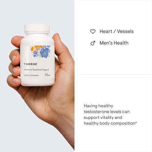 THORNE - Advanced Testosterone Support - Men's Health Supplement* - with Ashwagandha, Shilajit & Zinc - Soy, Gluten & Dairy Free - 60 Capsules