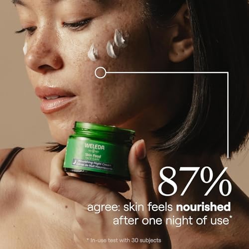 Weleda Skin Food Face Care Nourishing Night Cream, 1.3 Fluid Ounce, Plant Rich Moisturizer with Sacha Inchi Oil, Cica and Squalane