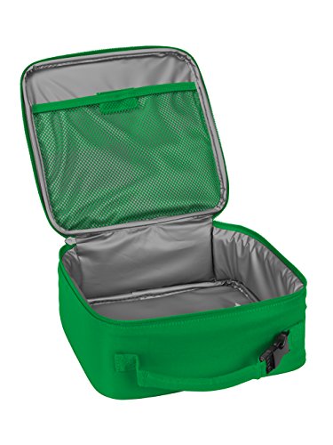 LEGO Lunch Bag, Durable and Insulated, with Mesh Pouch and Zip Compartment, Perfect for On-the-Go Meals, Green