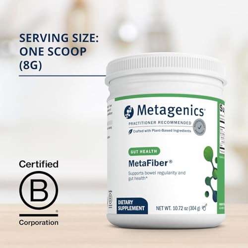 Metagenics MetaFiber - 6 g Dietary Fiber - Supports GI Regularity & Occasional Constipation Relief* - Fiber Blend Powder - Non-GMO & Gluten-Free - 10.72 oz