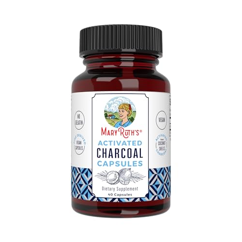 Activated Charcoal by MaryRuth's | Activated Charcoal Capsules | Substance Adsorption | Derived from Coconut Shells | Vegan Capsules from Pine Trees | Non-GMO | Gluten Free | 40 Count