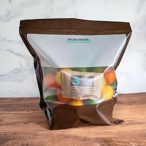 Boveda Fresh Bag – 62% RH Size 67 Included - 16"x16" Storage Bags For Curing & Storing Up to 1 Pound (16 Oz) 5 Pack – 5 Large Zip Lock with 2-Way Humidity Control Pack