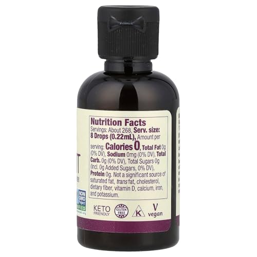 NOW Foods, Certified Organic Monk Fruit Liquid, Zero-Calorie Liquid Sweetener, Non-GMO, Low Glycemic Impact, 2-Ounce