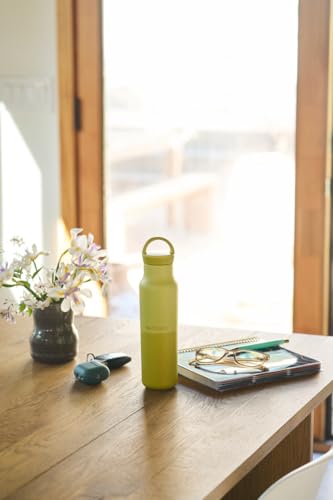 Klean Kanteen Rise Classic Insulated Water Bottle - Keeps Drinks Cold for 42 Hours - Stainless Steel - Insulated Water Bottle - Leak & Sweat-Proof - Arch Loop Cap - 12 oz - Acacia