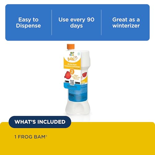 FROG BAM 90-Day Algae Preventative - Pool Winterizer Chemical and Algaecide Treatment for Preventing & Removing Algae - Compatible with All FROG Pool Products