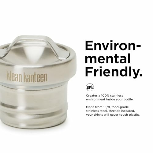Klean Kanteen Classic Steel Loop Cap - Leak-Proof Water Bottle Lid - Easy Clean & Dishwasher Safe - BPA Free Bottle Cap - Brushed Stainless