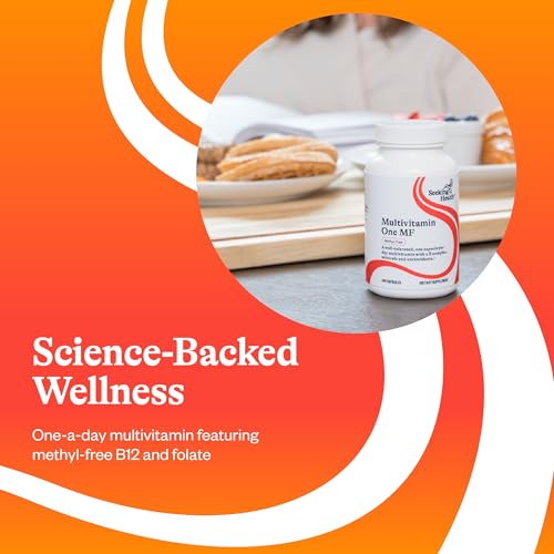 Seeking Health Multivitamin One MF, 1 a Day Multivitamin Supplement for Adults, Methyl-Free Bioavailable B12 and Folinic Acid, Vitamin A, PQQ, MTHFR Support, Vegetarian Capsules (45 Capsules)