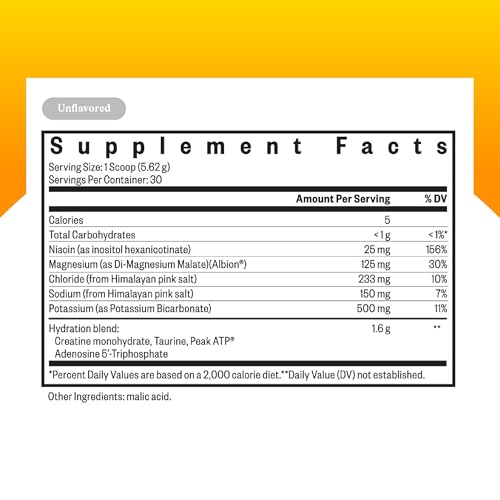 Seeking Health Optimal Electrolyte Powder, Unflavored, Healthy Energy and Endurance Support, Promotes Hydration and Healthy Muscles, Vegan and Vegetarian (30 Servings)*