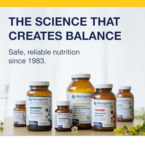 Metagenics OmegaGenics EPA-DHA 500 - High Potency - Supports Cardiovascular Health* - Fish Oil EPA DHA - Purity & Quality Tested - Non-GMO & Gluten-Free - 120 Count