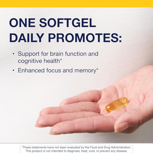 Metagenics OmegaGenics Fish Oil Neuro 1000 mg - 750 mg DHA - 250 mg EPA - High Potency - Brain Health & Heart Health* - Non-GMO & Gluten-Free - No Fishy Taste - 60 Softgels