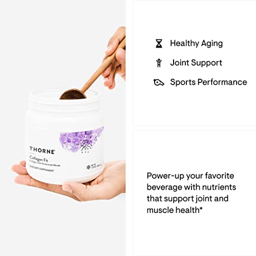 THORNE - Collagen Fit - Unflavored Collagen Peptides Powder with Nicotinamide Riboside - 15g of Collagen Peptides and 14g Protein per Serving - NSF Certified for Sport - 17.8 Oz - 30 Servings