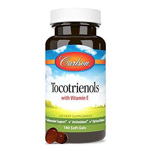 Carlson - Tocotrienols, 40 mg, with Natural-Source Vitamin E, Gamma, Alpha, Delta, Beta, Sustainably Sourced, 180 Softgels