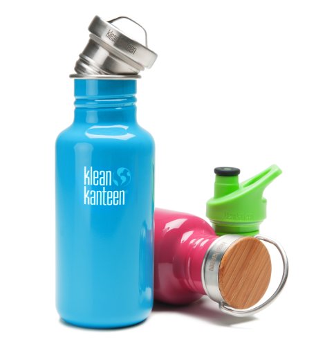 Klean Kanteen Stainless Steel Bottle with 3.0 Sport Cap (Channel Island, 18-Ounce)