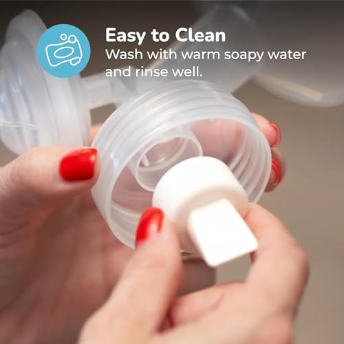 Duckbill Valve Replacement for Breast Milk Pump (Pack of 4) - Fits Small, Medium, Large, or X-Large Breast Shields and Flanges