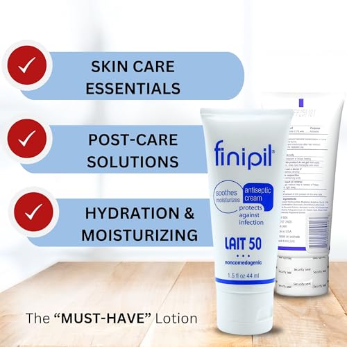 Finipil Lait 50 – Antiseptic Post-Hair Removal Lotion, Soothes & Protects Skin, Set of 2 Tubes 44 Ml