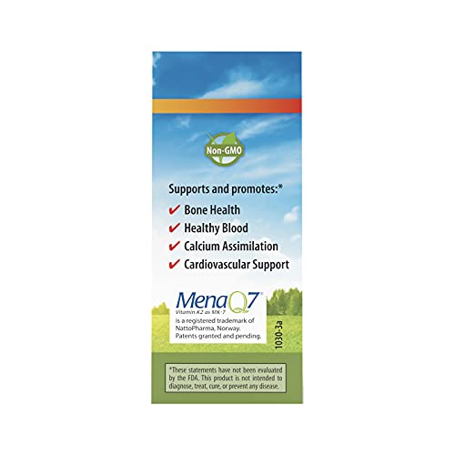 Carlson - Super Daily K2, 45 mcg Liquid Vitamin K, Bone Health, K2 Vitamin, Vitamin K Supplement, Vitamin K-2 MK7, Unflavored, 360 Drops (10.16 mL)