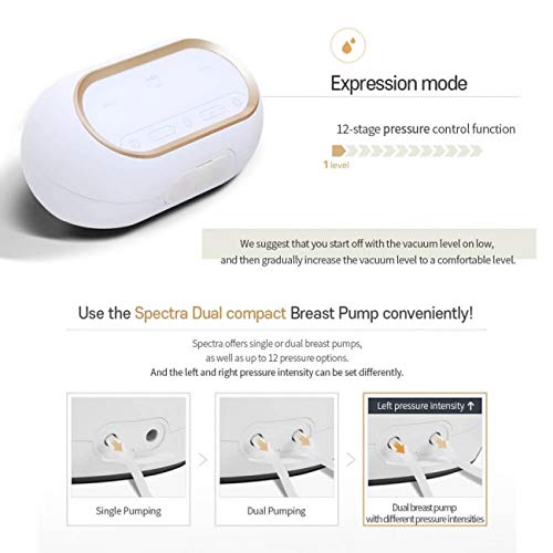 Spectra Dual Compact Portable Electric Breast Pump Set