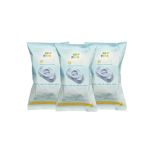 FROG @Ease Sanitizing System for Swim Spas, The Only Complete Swim Spa Sanitizer + 3 SmartChlor Replacement Cartridges for Swim Spas