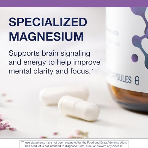Metagenics Magnesium L-Threonate - 147 mg Magnesium as L-Threonate - Magtein Magnesium - for Brain Health* - Mineral Supplement - Non-GMO & Gluten-Free - 120 Capsules