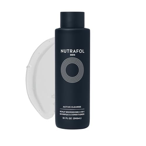 Nutrafol Mens Shampoo and Conditioner 2-in-1, Cleanses, Hydrates, Unclogs Pores, Improves Hair Volume & Strength, Physician-formulated for Thinning Hair, Color Safe, Sulfate Free - 8.1 Fl Oz Bottle