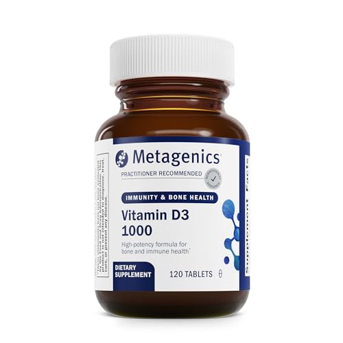 Metagenics Vitamin D3 1000 - Vitamin D Supplement - Bone Density & Immune Support* - Tooth Integrity* - Non-GMO & Gluten Free - 120 Tablets