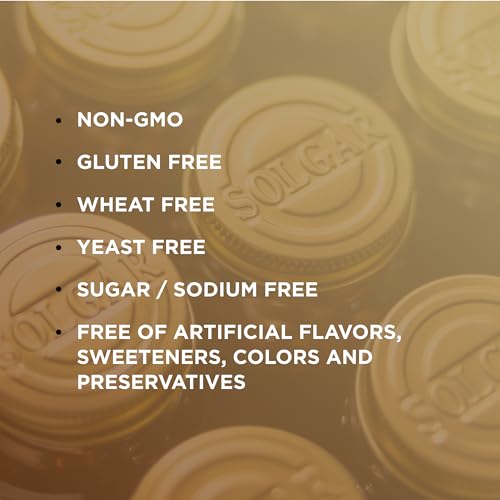 SOLGAR Vitamin B6 50 mg - 100 Tablets - Non-GMO, Vegan, Gluten Free, Dairy Free, Kosher, Halal - 100 Servings