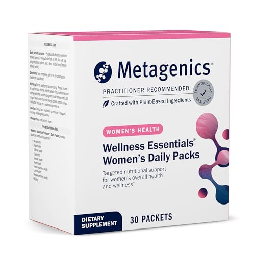 Metagenics Wellness Essentials Women's Daily Packs - 30 Daily Multivitamin Packs - Women's Multivitamins - Bone Density Support* - Omega-3 Fatty Acids - Non-GMO & Gluten Free - 30 Packets