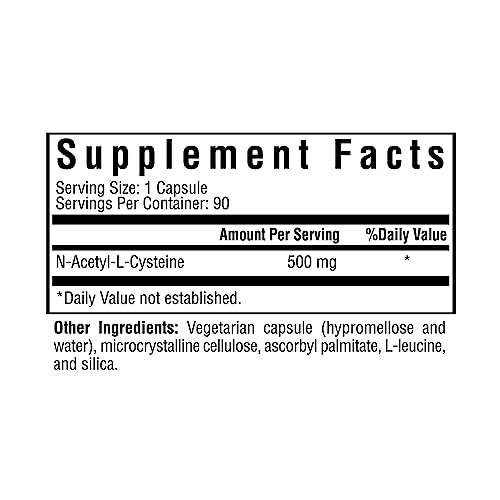 NAC | 500 mg N-Acetyl-L-Cysteine | Powerful Detoxifying Action| 90 Easy-To-Swallow Capsules | Free of Common Allergens | Seeking Health