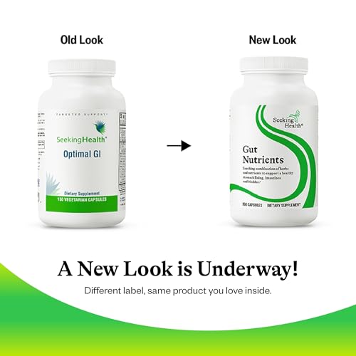 Optimal GI | Glutamine-Free Supplement | Digestive and Gastrointestinal Support | Seeking Health (150 Capsules) | 30 Servings