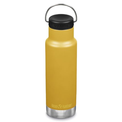 Klean Kanteen Classic Narrow Insulated Water Bottle with Loop Cap - Stainless Steel Water Bottle - 12 oz, Marigold