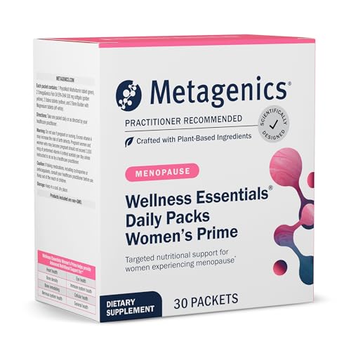 Metagenics Wellness Essentials Women's Prime Daily Packs - Menopause Support* - Daily Multivitamin Packets - Womens Multivitamins - Bone Density Support* - Omega-3 Fatty Acids - Non-GMO - 30 Packets
