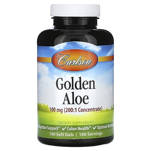 Carlson Golden Aloe, 100mg, 180 Softgels