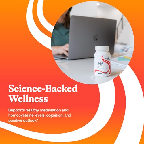 Seeking Health Folinic Acid, 1360 mcg DFE Folinic Acid to Support Homocysteine Levels, Methylation, Cognitive Function, and Energy, Vegan and Vegetarian (60 lozenges)*