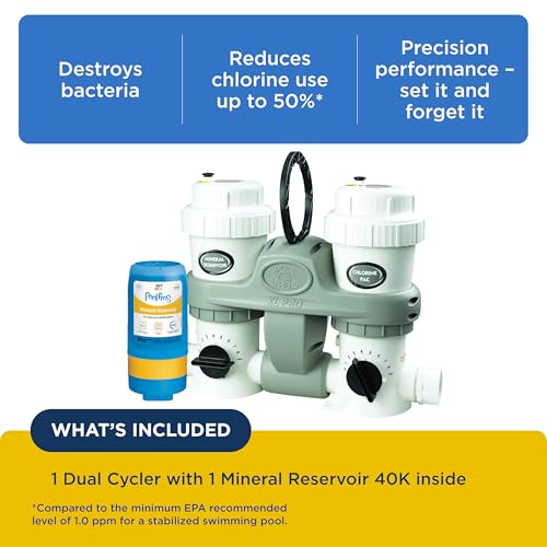 FROG Pool FROG XL PRO Cycler - All-in-One Sanitizing System with Dual Cyclers and Mineral Reservoir for Pools Up to 40,000 Gallons - Sanitizer Equipment for Easy Pool Maintenance & Water Care