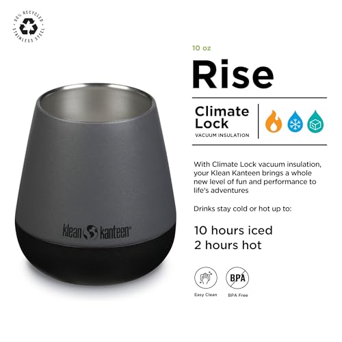 Klean Kanteen 10oz Rise Wine Tumbler - Stainless Steel - Asphalt