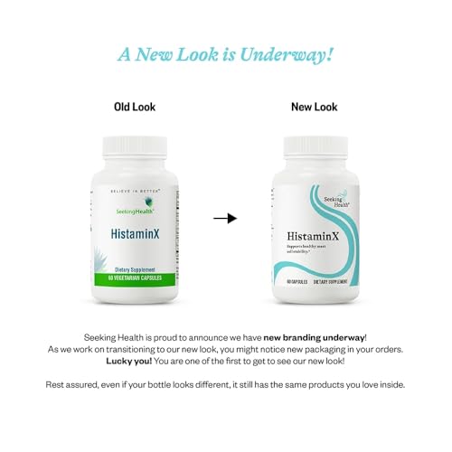 Seeking Health HistaminX, Histamine Support with Bioflavonoids, Natural Nettle, Quercetin, Rutin, Bromelain, for Immune System and Inflammation Support, Seasonal Support, Vegetarian (60 Capsules)
