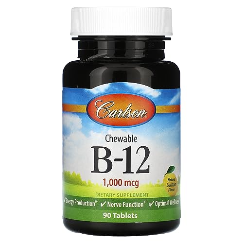 Carlson Labs B-12, 1000mcg, 90 Chewable Tablets(Packaging May Vary)