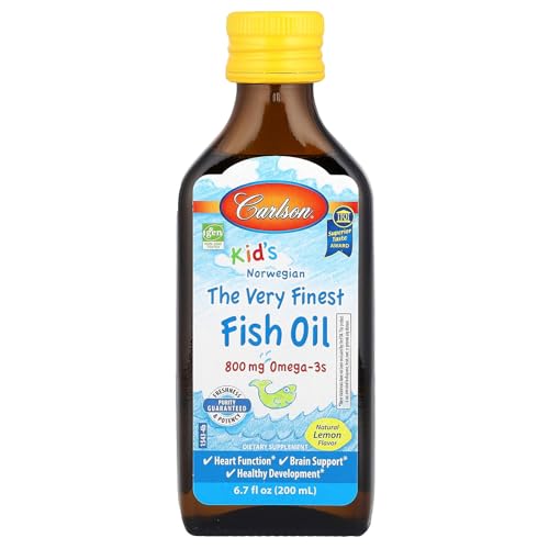 Carlson Kid's The Very Finest Fish Oil, Lemon, Norwegian, 800 mg Omega-3s, 200 mL