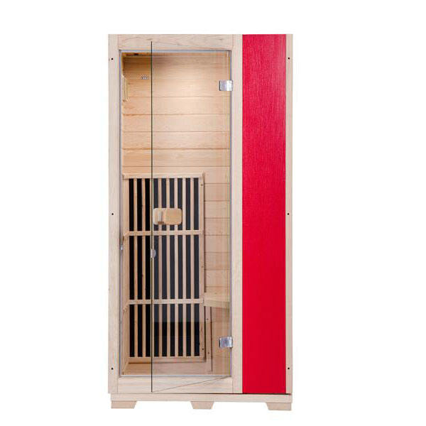 1 Person Near Far Infrared Sauna Cabinet Mini Wooden Dry Steam Sauna Room