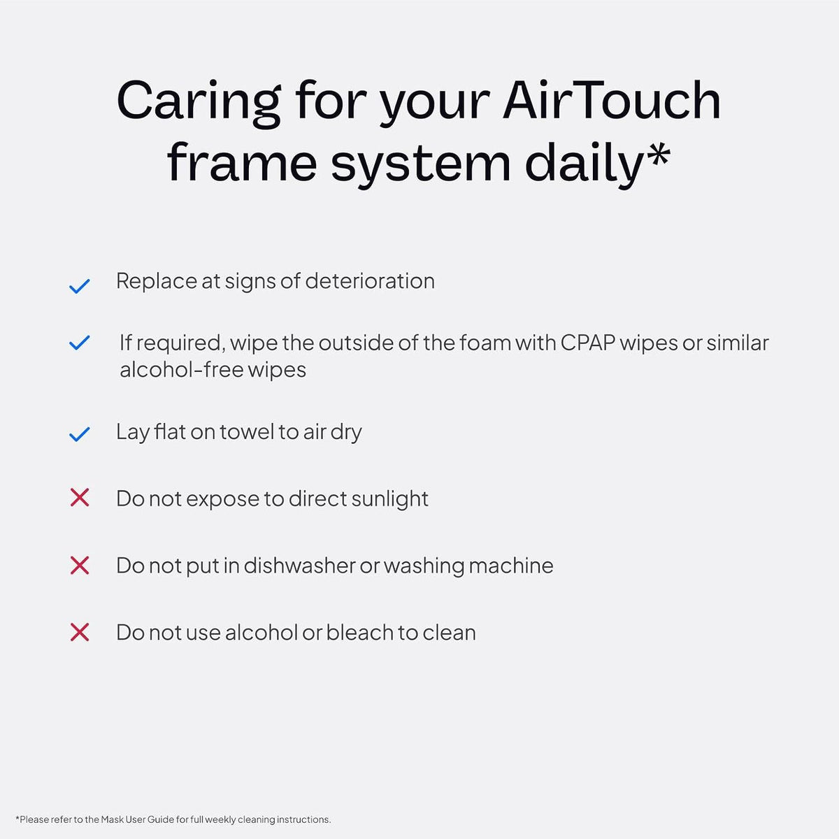 ResMed AirTouch F20 Replacement Frame System (without Headgear)