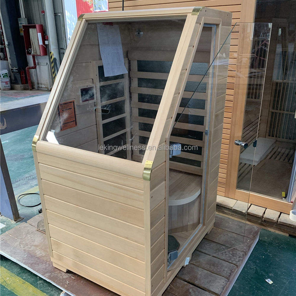Modern One Person Mini Far Infrared Sauna Indoor Canadian Hemlock Sauna Room