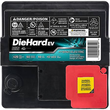 Battery : H3 Group Size, 420 CCA, 525 CA, 60 Minute Reserve Capacity