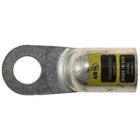4/0 (0000) Gauge 1/2" Crimp or Solder Heavy Wall Lug (Sold by each)