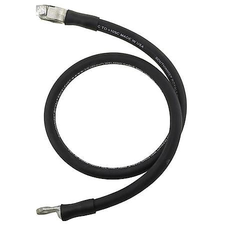 2/0 (00) Gauge 35 Inch Top Post To 3/8 Inch Lug Black Battery Cable