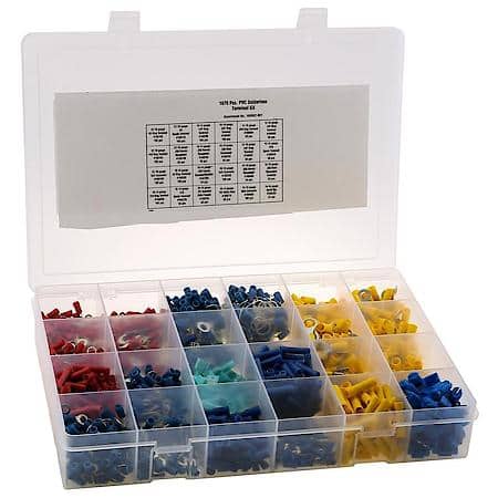 1675 Piece PVC Crimp Solderless Terminal Kit with Out Crimp Tool