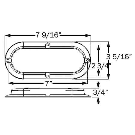 6" Oval Surface