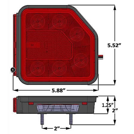 Low Profile LED Tail Lights for Over/Under 80" Applications